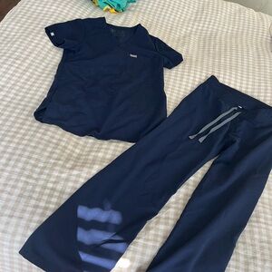 Figs Navy Blue Scrub Set (3 pairs total)